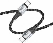 Кабель/переходник Hoco Кабель Type-C на Type-C, X102, 1м, 60W, черный