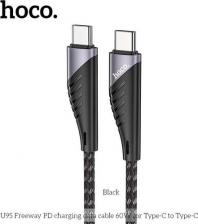Кабель/переходник Hoco Кабель usb type-c - usb type-c 1.2 м черный