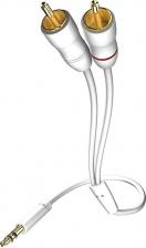 Кабель/переходник Inakustik Кабель Star 2RCA - Jack 3.5, 1,5м White