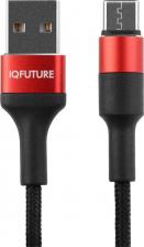 Кабель/переходник IQFuture Кабель IQ-UC2A USB - USB Type-C 1.2 м, 2A, черный/красный