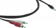 Кабель/переходник Kramer Кабель 3.5mm Audio на 2 RCA (Вилка - Вилки), 3 м