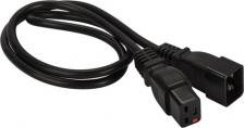 Кабель/переходник LanMaster Кабель питания C19-C20, 16А, 1 м, черный, LAN-PP19/20-1.0-BK