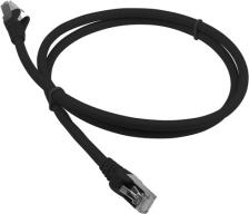 Кабель/переходник LanMaster Патч-корд вилка RJ-45, вилка RJ-45, кат.6A, LSZH, 1м, черный [lan-pc45/s6a-1.0-bk]