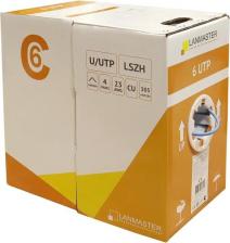 Кабель/переходник LanMaster Витая пара UTP кат.6, 4 пары, CU, 305м., внутренний, одножильный, нг(А)-HF, серый, LAN-6EUTP-HFLT-OR