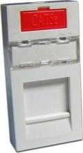 Кабель/переходник LanMaster Вставка LAN-SIP-22M-WH 22.5x45 на 1 кейстоун, со шторкой, маркировкой и иконкой, белая