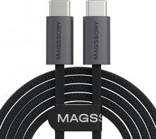 Кабель/переходник Magssory Кабель USB-C, 2.4м, 60Вт серый