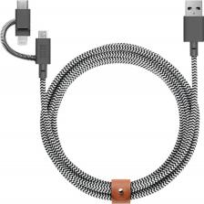 Кабель/переходник Native Union Кабель BELT-KV-ULC-ZEB Belt Cable Universal, 2 м, зебра