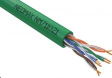 Кабель/переходник NeoMax Кабель [NM711021] U/UTP cat.5e 4x2x0.46, 25 AWG, Медь, внутренний, PVCLS нг(А)-LSLTx, 305м, зеленый