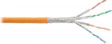 Кабель/переходник NikoLan Кабель витая пара S/FTP 6 кат. 4 пары NKL 4540C-OR 23AWG, медь, одножильный, внутренний, LSZH, нг(A)-HFLTx, оранжевый, уп/305