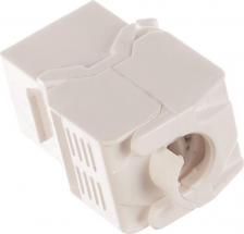 Кабель/переходник NikoMax Модуль Keystone категория 6a, RJ45/8P8C, белый NMC-KJUA2-ET-WT