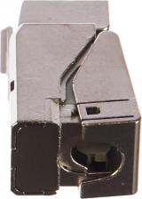 Кабель/переходник NikoMax Модуль-вставка типа Keystone, Кат.6a, 500МГц, RJ45/8P8C, самозажимной, T568A/B, полный экран, металлик