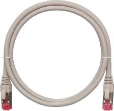 Кабель/переходник NikoMax Патч-корд SSTP кат.6a, 10 м, RJ45-RJ45, серый, CU, NMC-PC4SA55B-100-GY