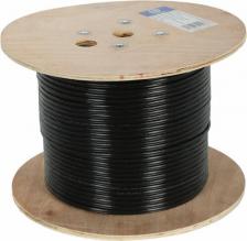 Кабель/переходник Ningbo Кабель сетевой литой, UTP, cat.5E, 305м, 4 пары, 0.5мм, алюминий омедненный, одножильный, 1 шт, серый