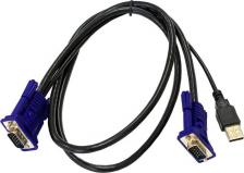 Кабель/переходник Origo Кабель KVM с разъемами VGA и USB, 1,8 м [OKVMCU/A1A]