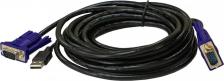 Кабель/переходник Origo Кабель KVM с разъемами VGA и USB, 3 м [OKVMCU3/A1A]