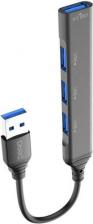 Кабель/переходник Pero Адаптер MH01, USB A (m) - USB-A (f)/3хUSB-A (f), 0.195м, серый