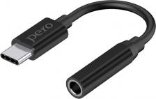 Кабель/переходник Pero Аксессуар AD11 USB-C - USB-C/Mini Jack 3.5mm Black PRAD11BK