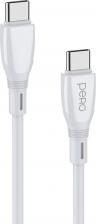 Кабель/переходник Pero Кабель DC-11, USB Type-C (m) - USB Type-C (m), 2м, 3A, белый [prdc-11tt2mw]