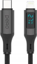 Кабель/переходник Pero Кабель DC-14, Lightning (m) - USB Type-C (m), 1.2м, в оплетке, черный [prdc-14cl]