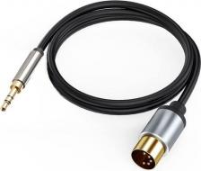 Кабель/переходник Premier Кабель соединительный аудио 5-336 1.5, Jack 3.5 (m) - DIN 5-pin (m), медный, 1.5м, GOLD, черный/серый