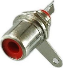 Кабель/переходник Pro Legend Разъем RCA гнездо металл на корпус, красный, PL2169