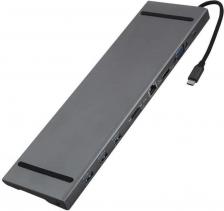 Кабель/переходник RedLine Адаптер Type-C 10 in 1 с проводом, серый УТ000031226