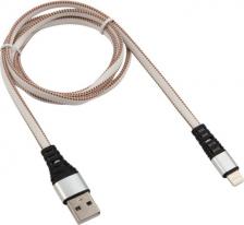 Кабель/переходник Rexant Кабель USB - Lightning 2.4A 1m White Nylon 18-7056