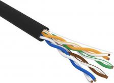 Кабель/переходник Rexant Кабель витая пара U/UTP, CAT 5e, PE, 4PR, 24AWG, OUTDOOR, SOLID, черный, 305м, РФ, цена за 1 бухта