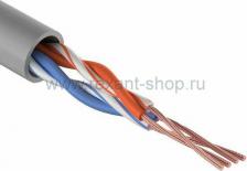 Кабель/переходник Rexant Кабель витая пара U/UTP, CAT 5e, PVC, 2PR, 24AWG, INDOOR, STRANDED, серый, 305м, цена за 1 бухта