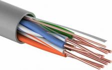 Кабель/переходник Rexant Кабель витая пара U/UTP, CAT 5e, PVC, 4PR, 24AWG, INDOOR, SOLID, серый, 100м, цена за 1 бухта