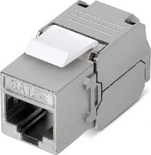 Кабель/переходник Rexant Модуль Keystone Jack RJ-45, FTP экранированный, CAT 5e, тип 180 градусов, самозажимной PRO, цена за 1 шт