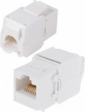 Кабель/переходник Rexant Модуль Keystone Jack RJ-45 UTP, CAT 6, тип 180 градусов, самозажимной, белый, цена за 1 шт