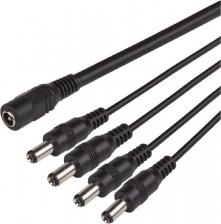 Кабель/переходник Rexant Разветвитель питания для камер видеонаблюдения на 4 разъема 2,1х5,5 мм