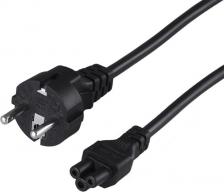 Кабель/переходник Rexant Шнур сетевой, евровилка–евроразъем С5, кабель 3x0,5мм?, 3м, для питания ноутбука, цена за 1 шт