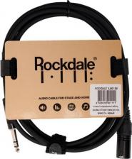 Кабель/переходник Rockdale XJ001-3M готовый микрофонный кабель, разъёмы XLR male X stereo jack male, длина 3 м, чёрный