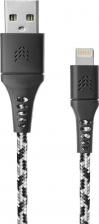 Кабель/переходник Rocket Кабель Contact USB-Lightning 1м, чёрно-белый