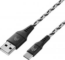 Кабель/переходник Rocket Кабель Contact USB-USB Type-С, 1 м, чёрно-белый