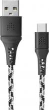 Кабель/переходник Rocket Кабель Contact USB-USB Type-С, 1 м, чёрно-белый