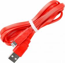 Кабель/переходник SmartBuy Дата-кабель USB - 8-pin для Apple, плоский, 1 м, красный