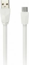 Кабель/переходник SmartBuy Дата-кабель USB - micro USB, плоский, длина 1 м, белый, цена за 1 шт