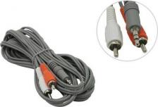 Кабель/переходник SmartBuy Кабель Jack 3.5mm(M)-2xRCA(M), 5м, серый (KA-315-150)