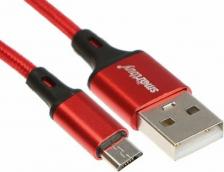 Кабель/переходник SmartBuy Кабель S14, microUSB - Usb, 3 А, 2 м, быстрая зарядка+передача данных, красный 960