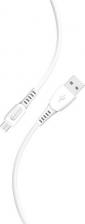 Кабель/переходник SmartBuy Кабель S40, microUSB - USB, 2.4 А, 1 м, зарядка + передача данных, белый