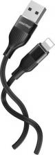 Кабель/переходник SmartBuy Кабель S72, Lightning - Usb, 2.4 А, 1 м, зарядка + передача данных, черный 9598524