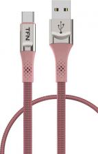 Кабель/переходник TFN Кабель 02m Zinc плоский Rose (TFN-CZNUSBC02MRO)