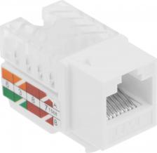 Кабель/переходник TWT LANMASTER Модуль Keystone RJ45, Cat.5E, UTP, 90 градусов, белый [TWT-OK45UTP/5E-WH]