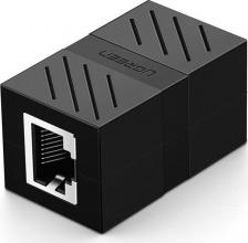 Кабель/переходник UGreen Адаптер-удлинитель для сетевого кабеля NW114 RJ45 Female to Female Black 20390