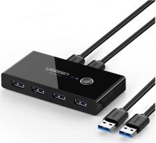 Кабель/переходник UGreen Хаб разветвитель портов с переключателем 4хUSB 3.0 (30768)