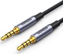 Кабель/переходник UGreen Кабель аудио AV183, Jack 3.5 (f) - Jack 3.5 (f), 3м, черный [20785]