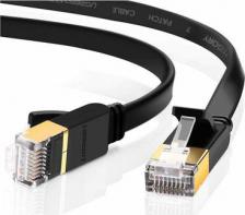 Кабель/переходник UGreen Кабель NW106 Cat 7 U/FTP Lan Cable Flat Design. Длина: 15м. Цвет: черный